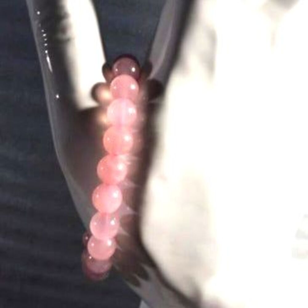 Rose Quartz Beaded Stretch Bracelet
